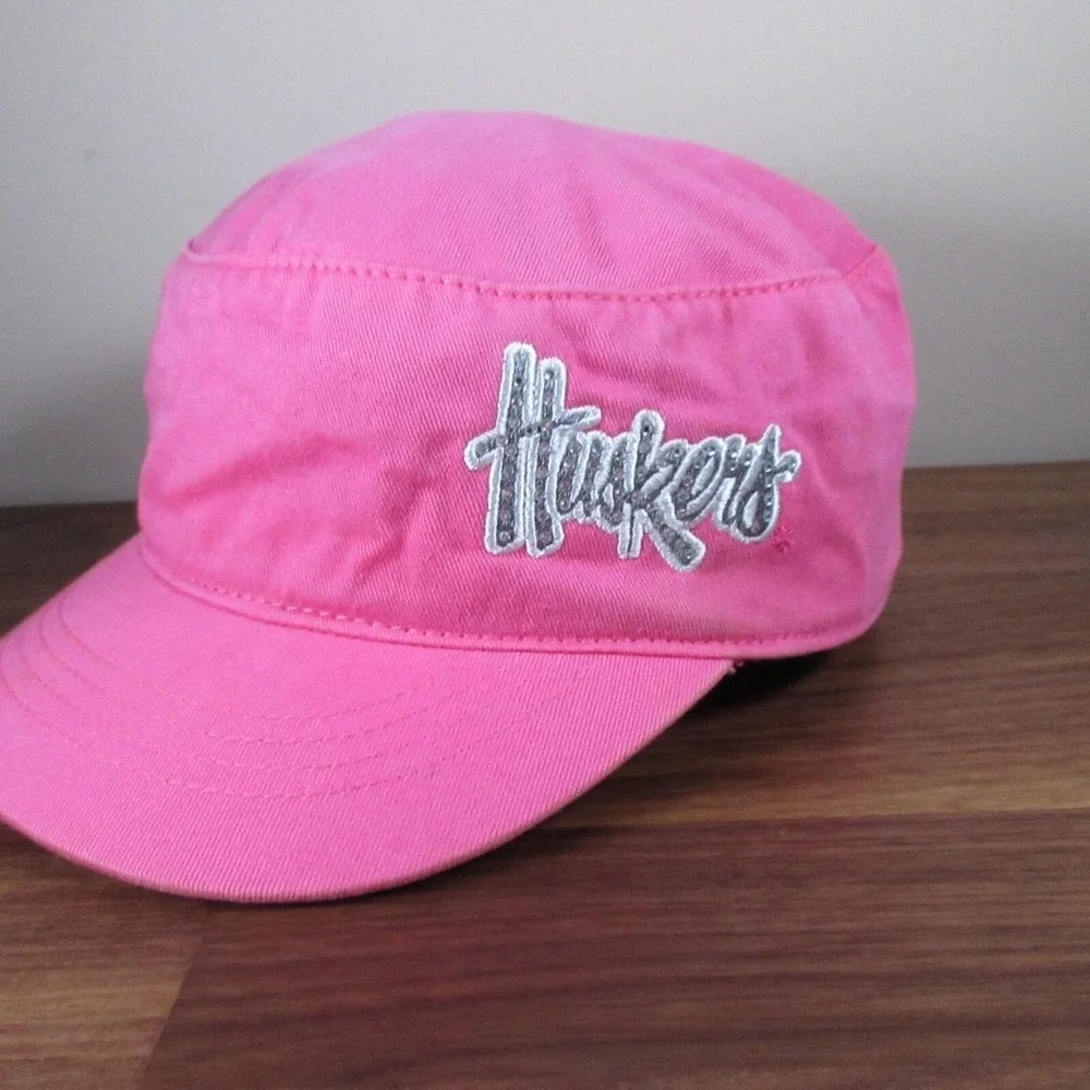 University Of Nebraska Hat Womens Cadet Cap Military Strap Back Cornhuskers NCAA